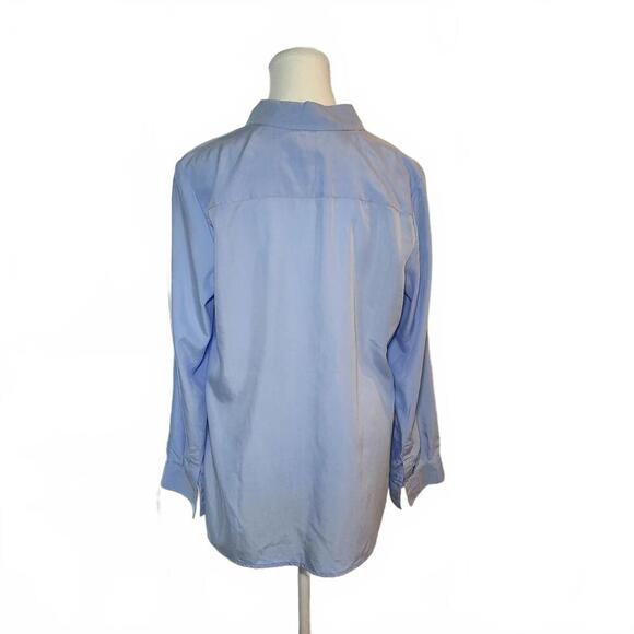 Chico's Women's Light Blue Long Sleeve Blouse Size 1 - Picture 2 of 8